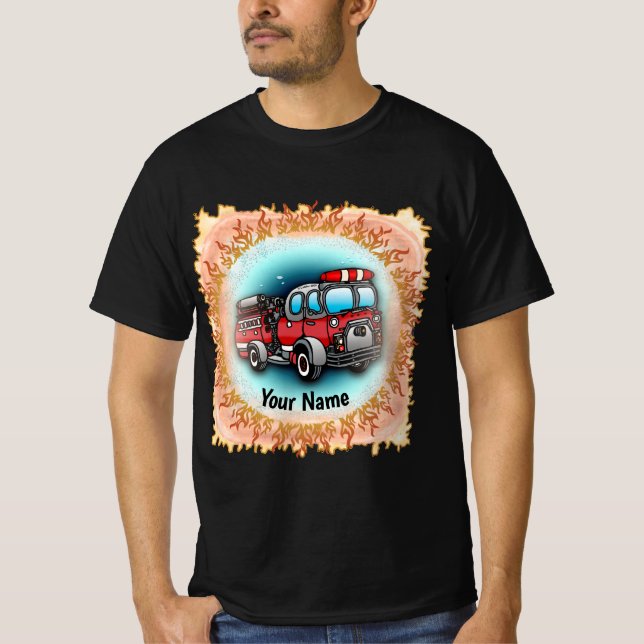 Camiseta de Little Water Firetruck (Anverso)