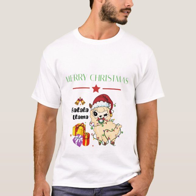 Camiseta de Llama de Navidad (Anverso)
