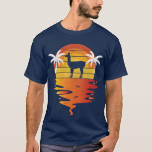 Camiseta de llama puesta de sol retro 70s vintage 