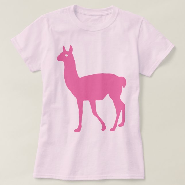 Camiseta de Llama Rosa (Diseño del anverso)