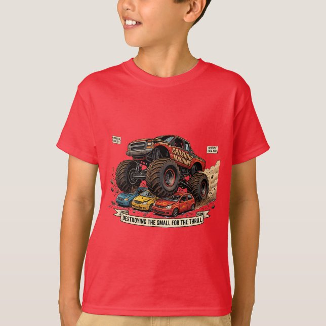 Camiseta de llanta de refacción de camión monstruo (Anverso)