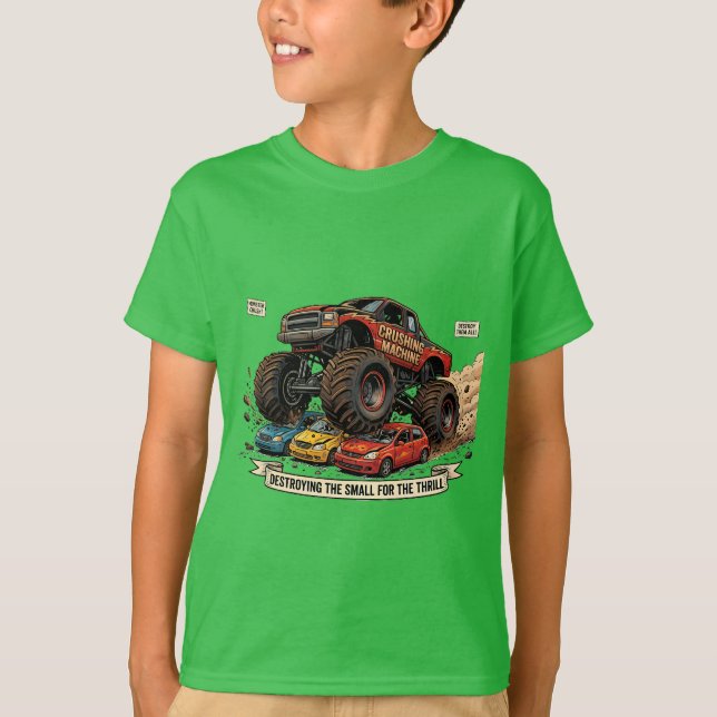 Camiseta de llanta de refacción de camión monstruo (Anverso)