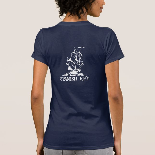 Camiseta de llave española - Logotipo blanco (Reverso)