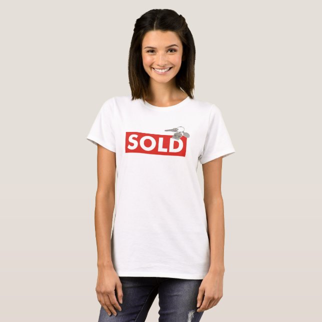 Camiseta de llaves de señal de vendido en rojo de  (Anverso completo)