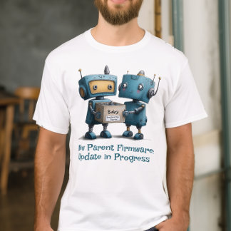 Camiseta de Llegada del Bebé de Padres Robot Diver