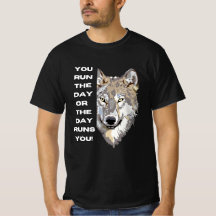 Camiseta de lobo con cita motivacional - Tú corres