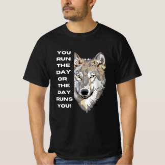 Camiseta de lobo con cita motivacional - Tú corres