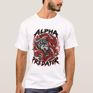 Camiseta de Lobo Dragón Depredador Alfa, Irezumi J