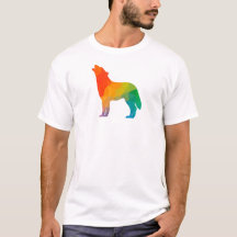 Camiseta de lobo geométrica
