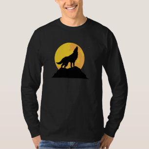 Camiseta de lobo para hombres niños lobo Howling e