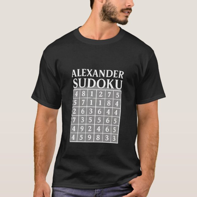 Camiseta de lógica blanca – Rompecabezas Sudoku de (Anverso)