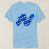 Camiseta de Logo Abstracto Azul | Geo Futurista Mo