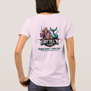 Camiseta de logo de sirena Knot Tell'n para damas