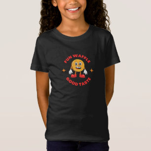Camiseta de Logotipo de Comida de Waffle de Dibujo