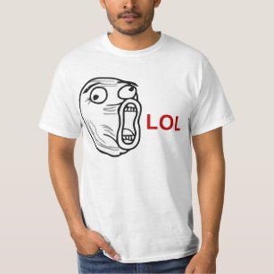 Camiseta De LOL de la risa cara ruidosa Meme de la rabia