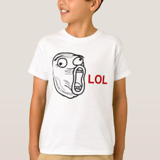 Camiseta De LOL de la risa cara ruidosa Meme de la rabia