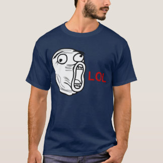 Camiseta De LOL de la risa cara ruidosa Meme de la rabia