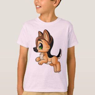 Camiseta de Longsleeve del perro del pastor alemán