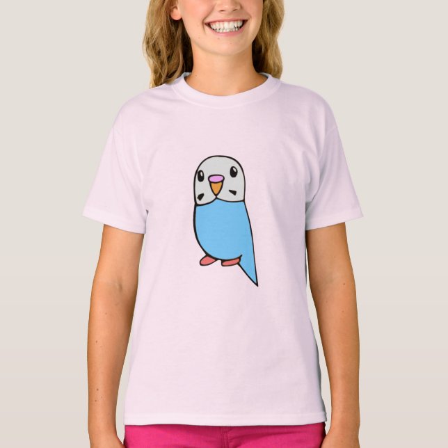 Camiseta de loro azul cielo (Anverso)