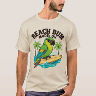 Camiseta de loro de vago de playa