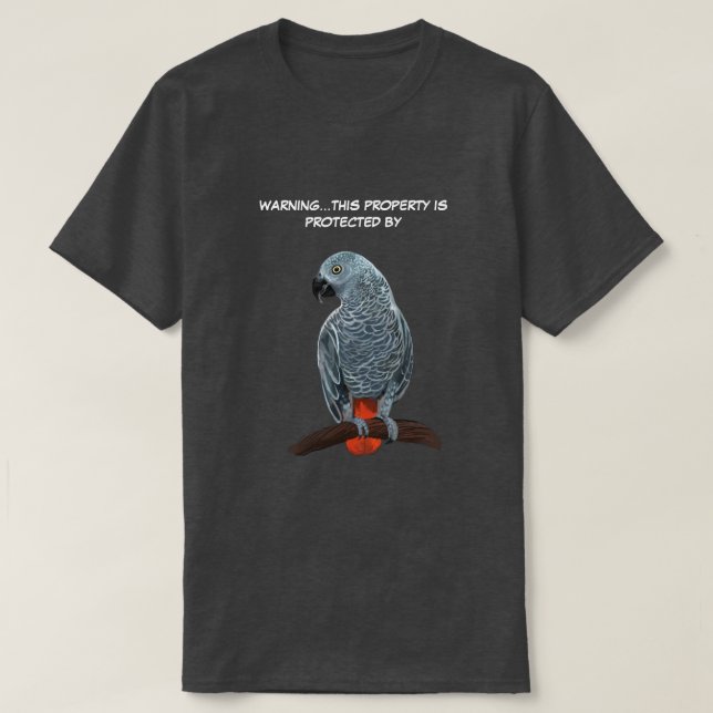 Camiseta de loro gris africano (Diseño del anverso)
