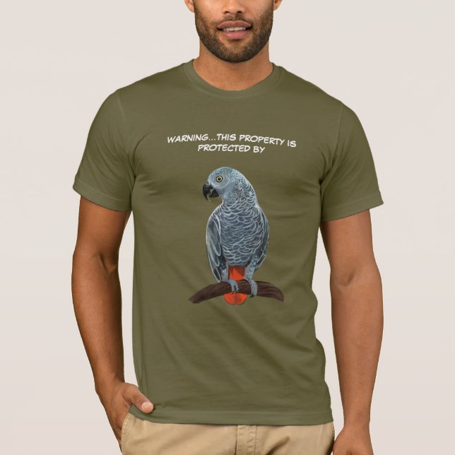 Camiseta de loro gris africano (Anverso)