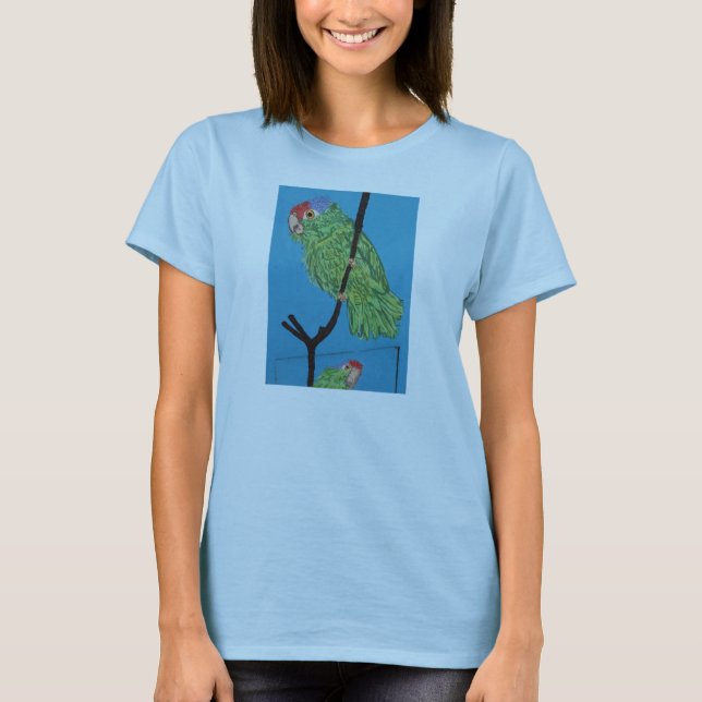 camiseta de loro verde (Anverso)