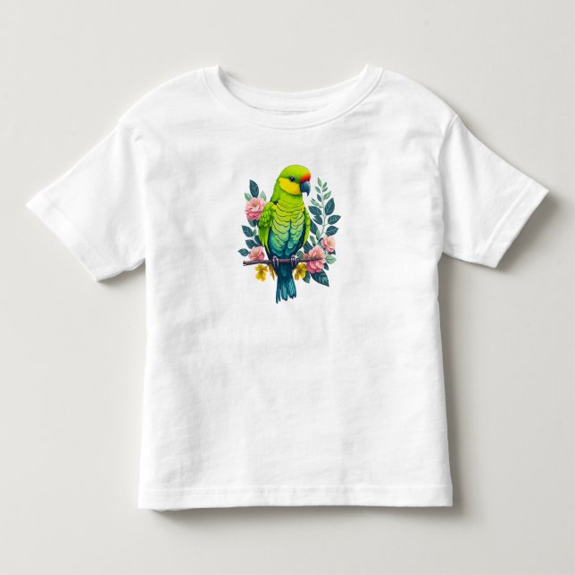 camiseta de loro verde (Anverso)
