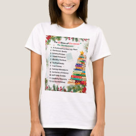 Camiseta de los 12 Días de Navidad | Regalo Litera