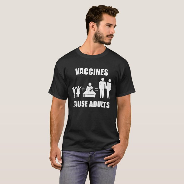Camiseta de los adultos de la causa de las vacunas (Anverso completo)