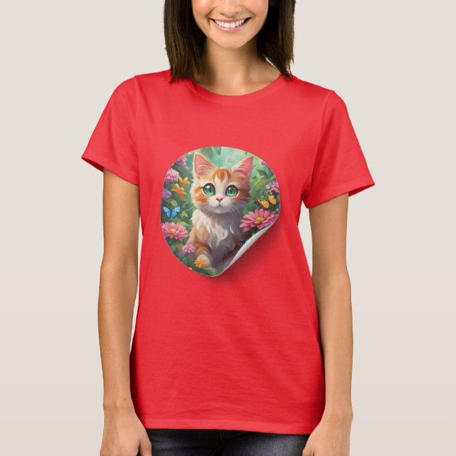 Camiseta de los amantes del gato (Anverso)