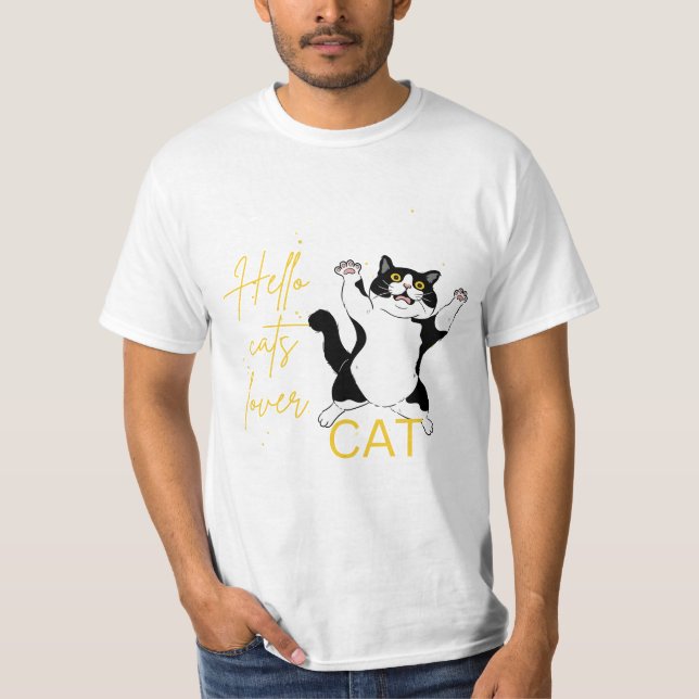 Camiseta de los amantes del gato (Anverso)