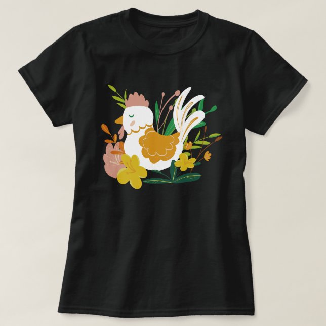camiseta de los amantes del pollo (Diseño del anverso)