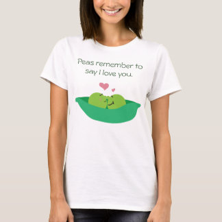 Camiseta de los amores de la vaina de guisante