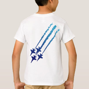 Camiseta de los ángeles azules delante y detrás