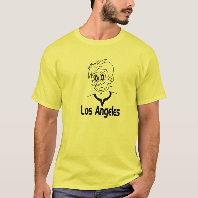 Camiseta de Los Angeles Boy (Línea Negra) (Anverso)