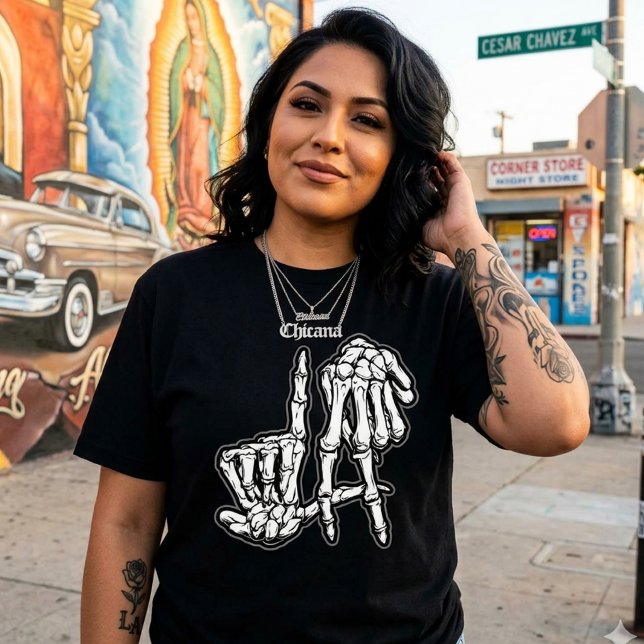 Camiseta de Los Angeles personalizada con Apellido (Los Angeles tee personalized with Last Name)