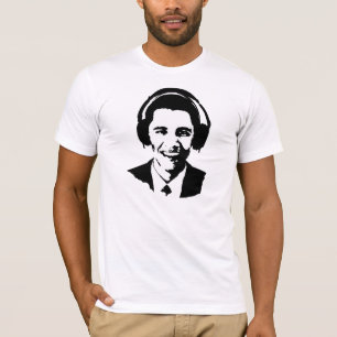 Camiseta de los auriculares de Barack Obama