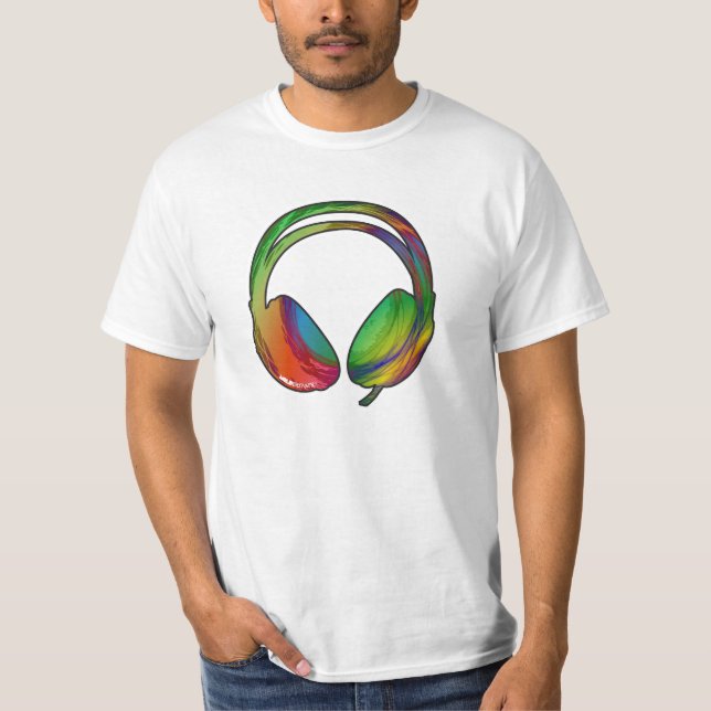 Camiseta de los auriculares de la copia (luz) (Anverso)
