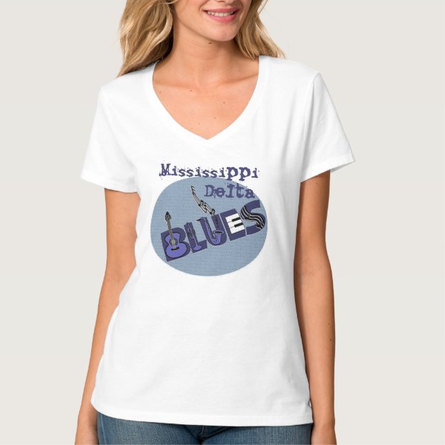 Camiseta de los azules del delta de Mississippi (Anverso)