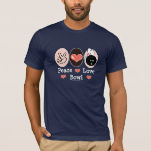 Camiseta de los azules marinos del cuenco del amor