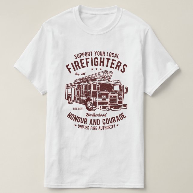 Camiseta de los bomberos de la ayuda (Diseño del anverso)