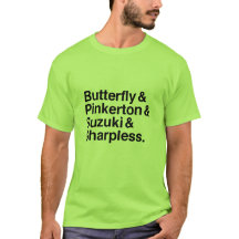 Camiseta de los caracteres de la mariposa de
