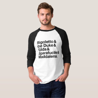 Camiseta de los caracteres de Rigoletto