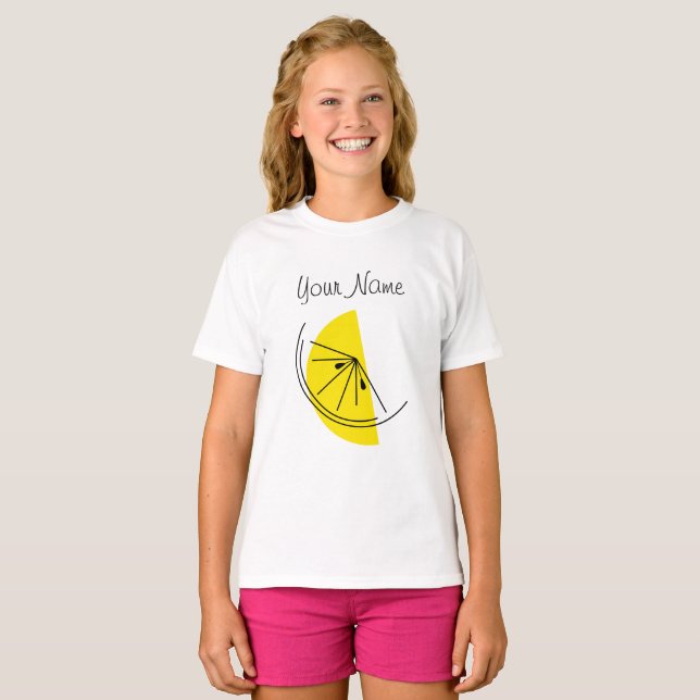 Camiseta de los chicas Citrus Lemon Name (Anverso completo)