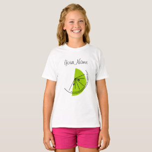 Camiseta de los chicas Citrus Lime Name