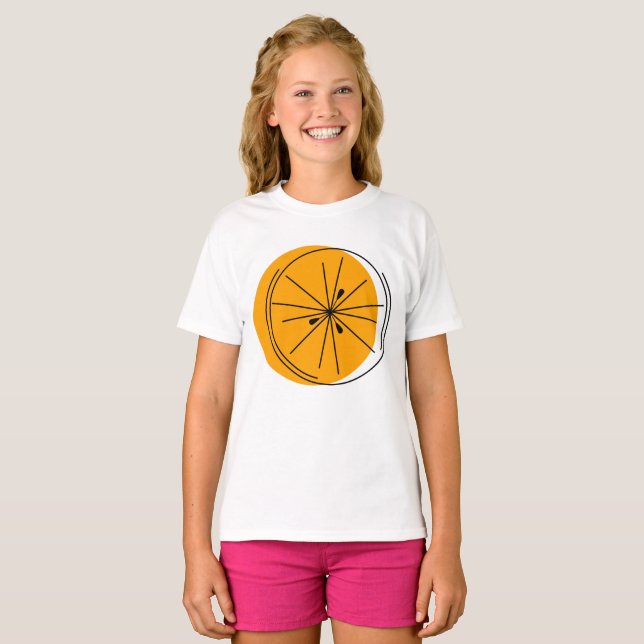 Camiseta de los chicas Citrus Naranja (Anverso completo)