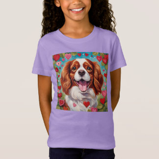 Camiseta de los Chicas de Corazón de Cute Cavalier