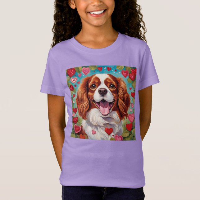 Camiseta de los Chicas de Corazón de Cute Cavalier (Anverso)