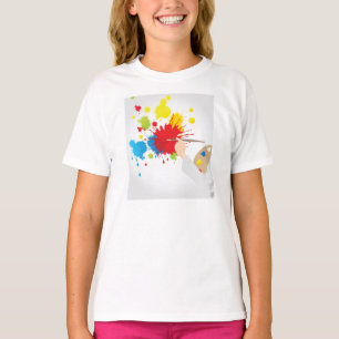 Camiseta de los chicas de la pintura del artista